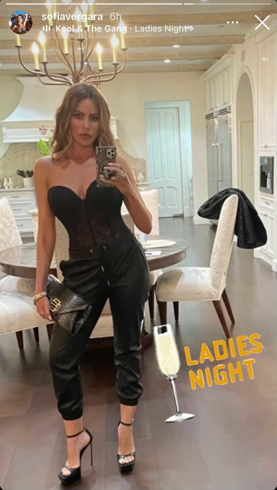Sofia Vergara poses in a mirror selfie ahead of “ladies night,” Sept 29. - Credit: Courtesy of Sofia Vergara/Instagram