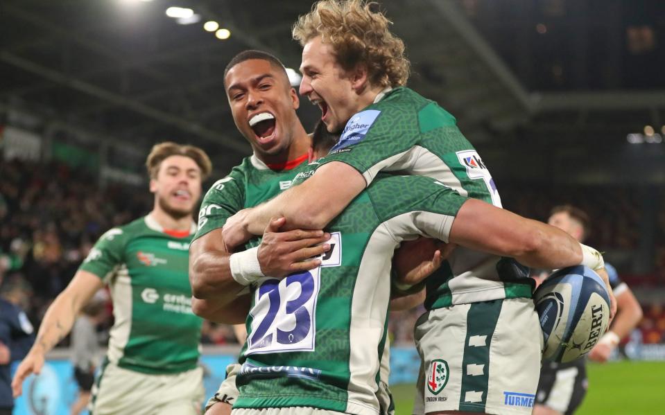  Ben Loader, Lucio Cintiand Joe Powell - London Irish move off bottom of table as wings give England hope - Henry Browne/Getty Images