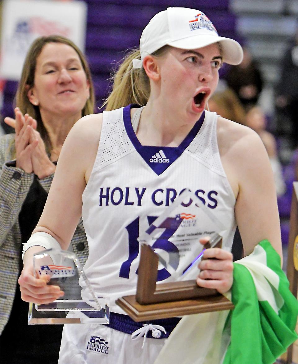 Holy Cross senior Bronagh Power-Cassidy, who won the Patriot League Tournament MVP, will lead the Crusaders against UT Martin to open the NCAA Tournament.