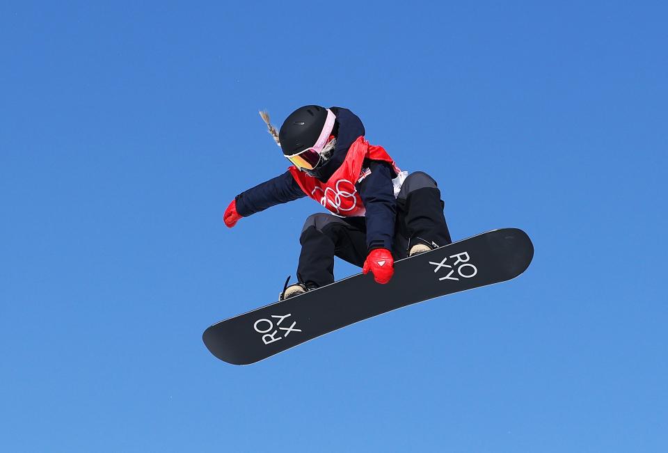 Katie Ormerod of Team Great Britain performs a trick during the Women’s Snowboard Slopestyle Qualification on Day1 (Getty Images)