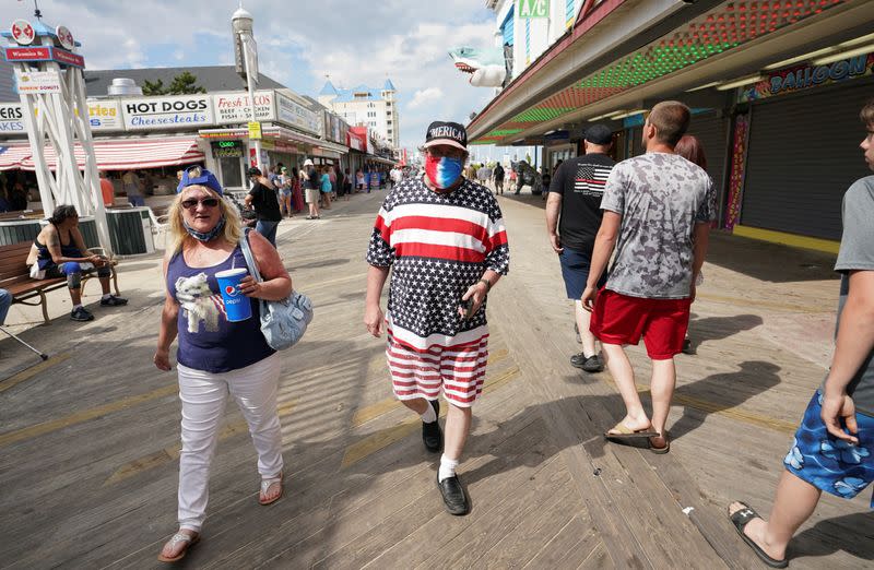 Visitors on Memorial Day weekend in Ocean City, Maryland