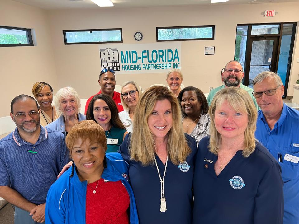 Organizers of the 2022 Housing Fair & Financial Clinic planned for April 30, 2022, at the Allen Chapel AME Church in Daytona Beach, gather for a meeting at the offices for Mid-Florida Housing Partnership Inc. on April 14.