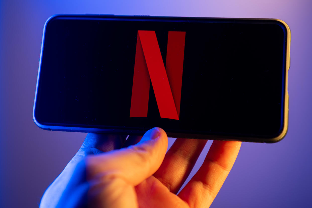 POLAND - 2023/02/07: In this photo illustration, a Netflix logo seen displayed on a smartphone. (Photo Illustration by Mateusz Slodkowski/SOPA Images/LightRocket via Getty Images)