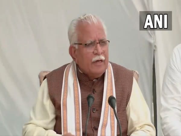 Haryana Chief Minister Manohar Lal Khattar (File Photo/ANI)