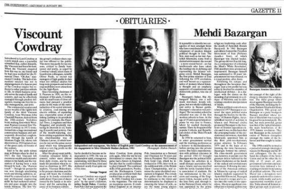 This obituary as it appeared on Saturday 21 January 1995 (The Independent)