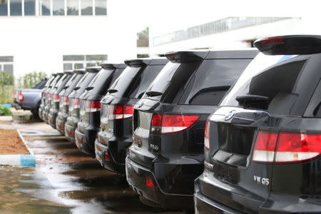 Assembled vehicles are seen at the Innoson motor vehicle assembly in Nnewi, Nigeria August 20, 2016. REUTERS/Afolabi Sotunde