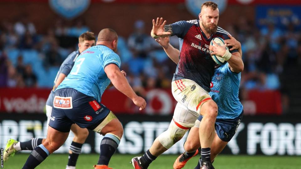 RG Snyman on the charge against the Bulls