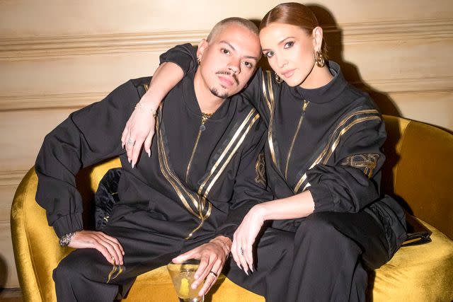 <p>Samantha Deitch/BFA.com</p> Evan Ross and Ashlee Simpson in New York City on Feb. 13, 2024