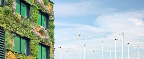 <span class="caption">The global energy transition needs to be just and fair to all, but the chance of that happening is getting slim, says a new report by 22 international researchers. </span> <span class="attribution"><a class="link " href="https://www.shutterstock.com/image-photo/exterior-green-sustainable-building-covered-blooming-2231721581" rel="nofollow noopener" target="_blank" data-ylk="slk:Martin Bergsma/Shutterstock;elm:context_link;itc:0;sec:content-canvas">Martin Bergsma/Shutterstock</a></span>