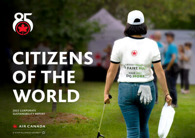 Air Canada Highlights ESG Accomplishments with 2022 Citizens of the World Corporate Sustainability Report (CNW Group/Air Canada)