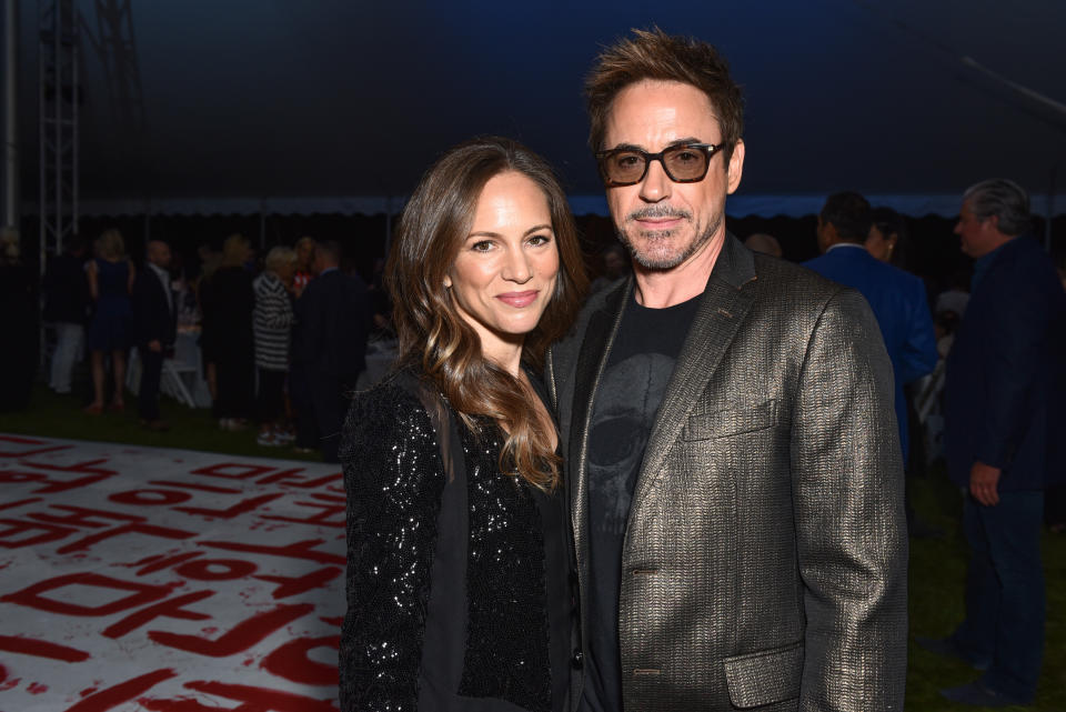 WATER MILL, NY - JULY 29:  Susan Nicole Downey and Robert Downey Jr. attend The 24th Annual Watermill Center Summer Benefit & Auction at The Watermill Center on July 29, 2017 in Water Mill, New York.  (Photo by Jared Siskin/Patrick McMullan via Getty Images)