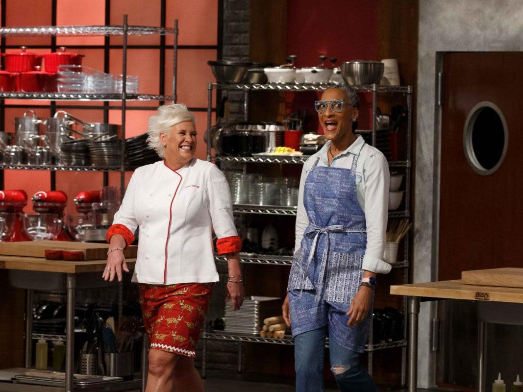 Anne Burrell and Carla Hall on "Worst Cooks In America"<p>Food Network</p>