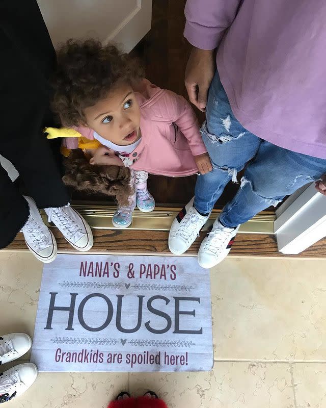 <p>Is there anywhere better to be a kid than Grandpa and Grandma's house? Steve didn't seem to think so, posting a pic of Rose at their front door in 2017. </p> <p>"Nana's and Papa's house, Grandkids are spoiled here!" a doormat read. </p> <p>"I know that's right," he captioned the candid.</p>