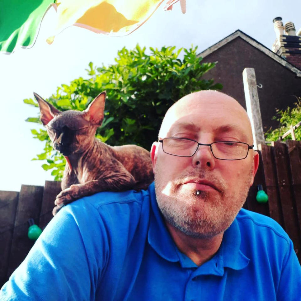 Steel, 54, from Malvern, Worcestershire, refused the COVID vaccine in a stand against animal testing, his wife said. (SWNS)