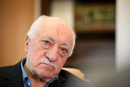 U.S.-based Turkish cleric Fethullah Gulen at his home in Saylorsburg, Pennsylvania, U.S. July 10, 2017. REUTERS/Charles Mostoller