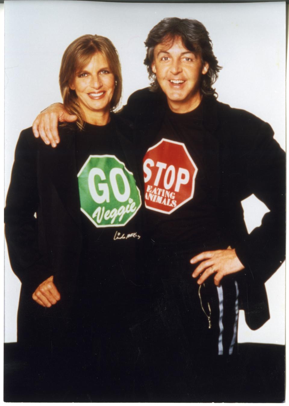 Sir Paul and Linda McCartney posed for Peta almost 30 years ago (Peta/PA)