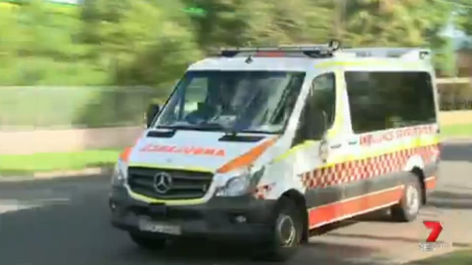 Ambulances and police rushed to the scene in Condell Park. Photo: 7News