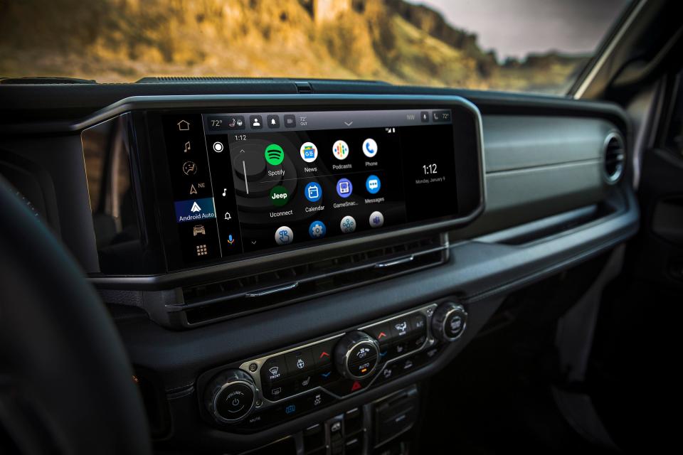 New 2024 Jeep® Wrangler High Altitude 4xe with all-new instrument panel featuring Uconnect 5 system with best-in-class 12.3-inch touchscreen radio