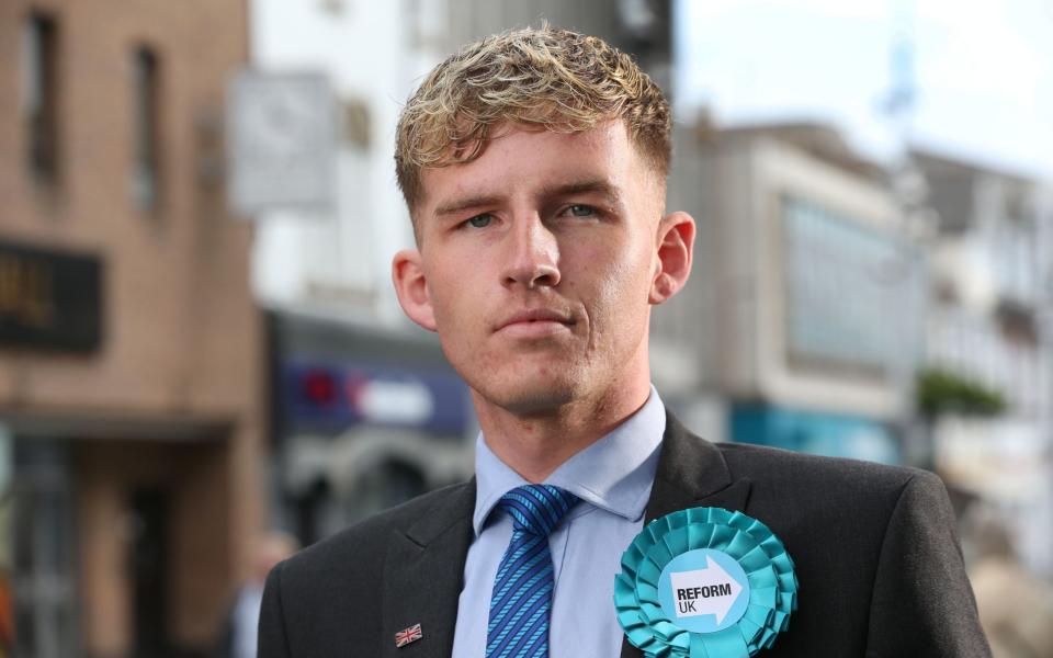 Grimsby's Reform UK candidate, Oliver Freeston, is expected to take a chunk of votes from his Conservative rival at the election