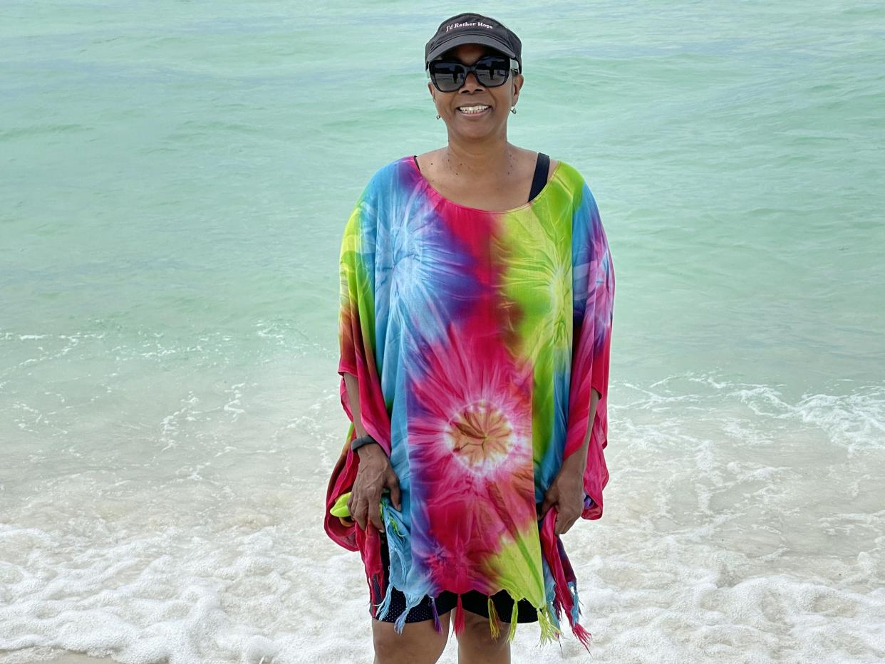 Rosalind Tompkins at Destin Beach, Florida.