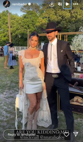 <p>Remi Jo/Instagram</p> Nick Viall and Natalie joy celebrate their love at pre-wedding country chic bash