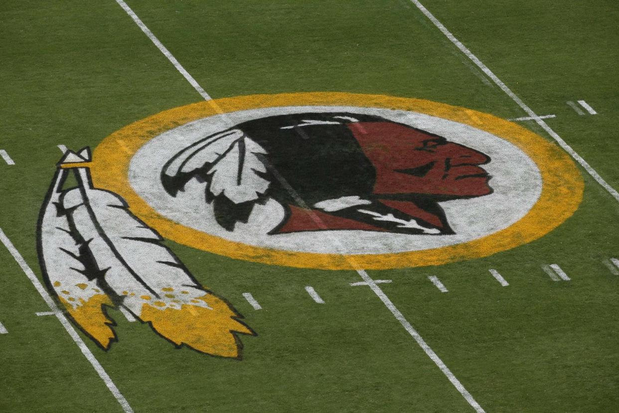 The Washington Redskins logo: AP