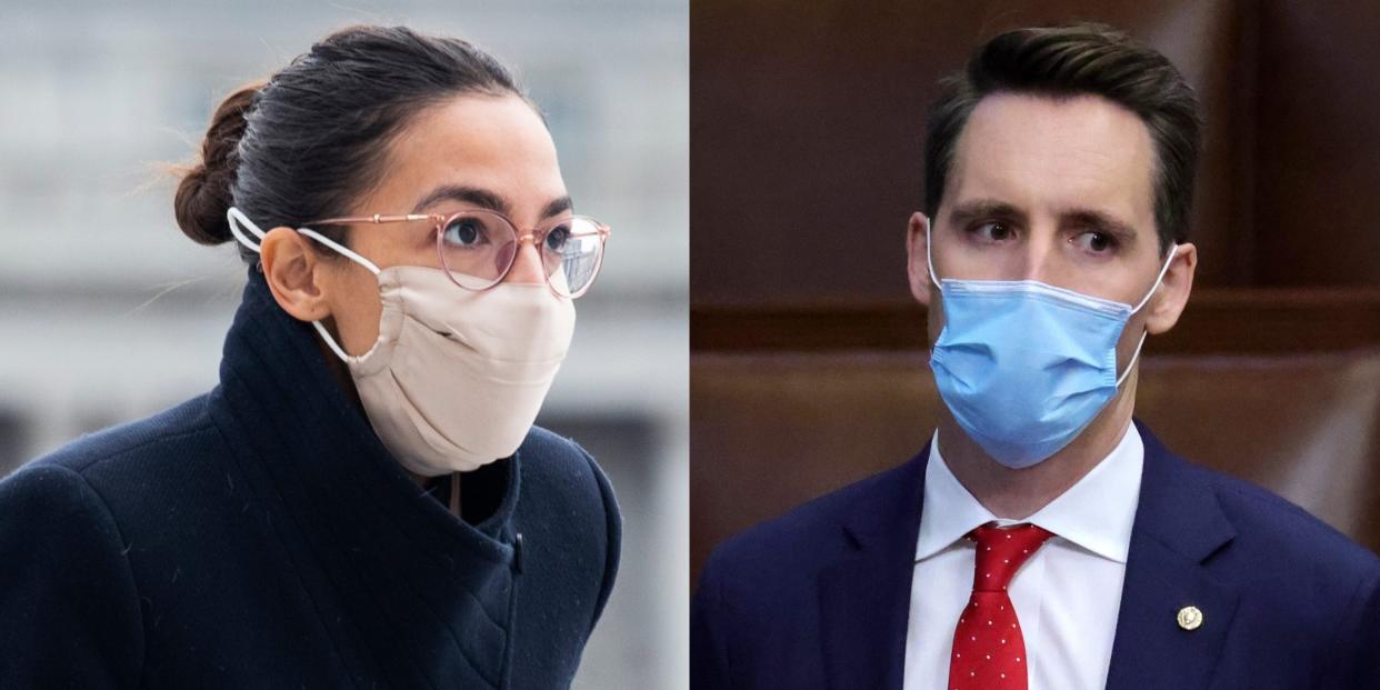 hawley ocasio cortez