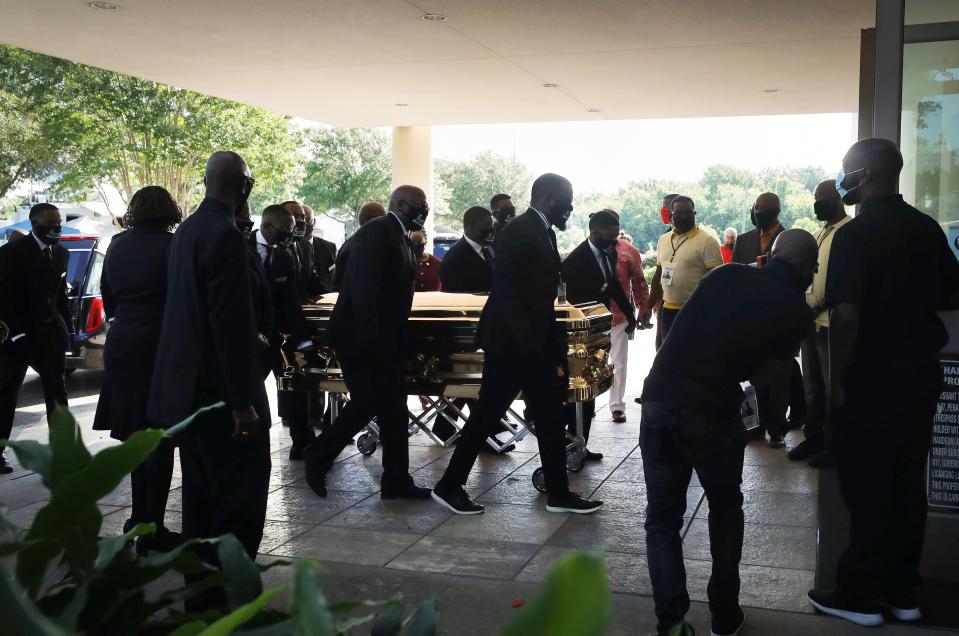 Pallbearers at George Floyd memorial