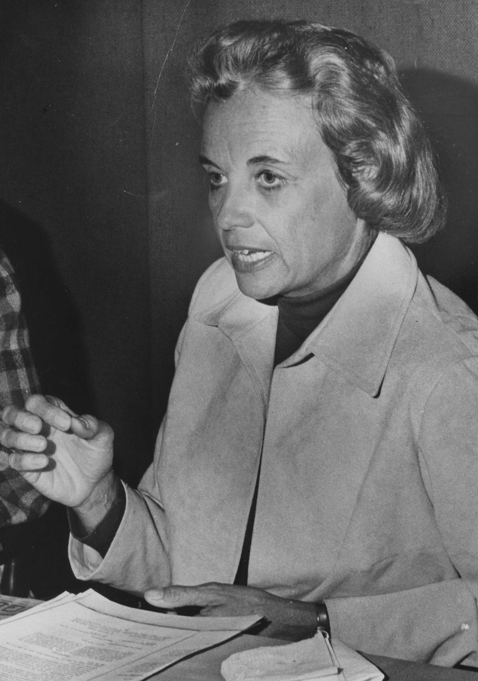 File photo from Jan. 21, 1975, of Arizona Court of Appeals Judge Sandra Day O'Connor.