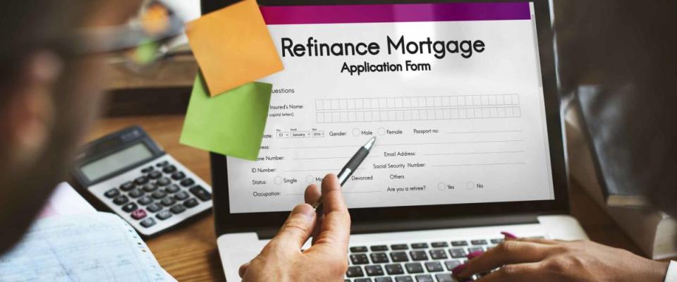 Refinance Mortgage Application Form Concept