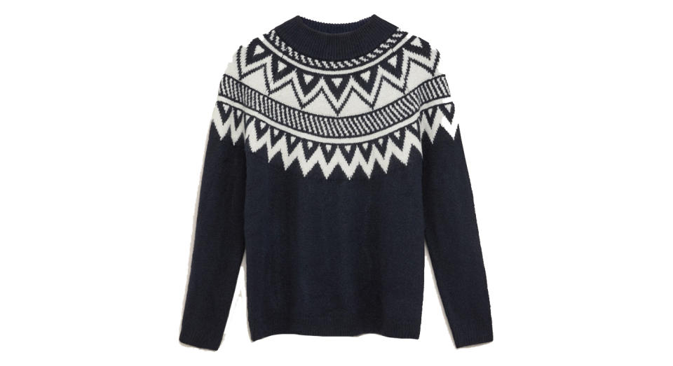 Fair Isle Funnel Neck Jumper