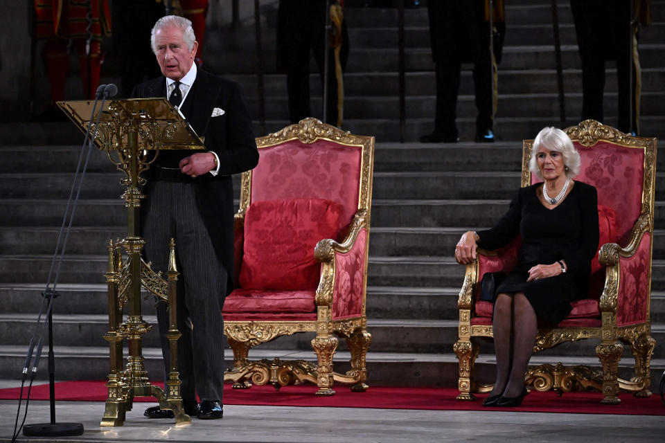 Britain's King Charles III and Britain's Camilla, Queen Consort (Ben Stansall / AFP - Getty Images)