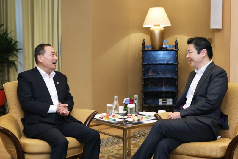 侯友宜與新加坡副總理黃循財會面。（圖：黃循財臉書）