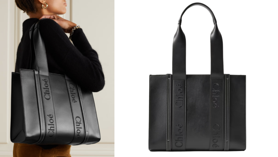 Chloé Woody medium embroidered leather tote, S$2601 (Photo: Net-A-Porter)

