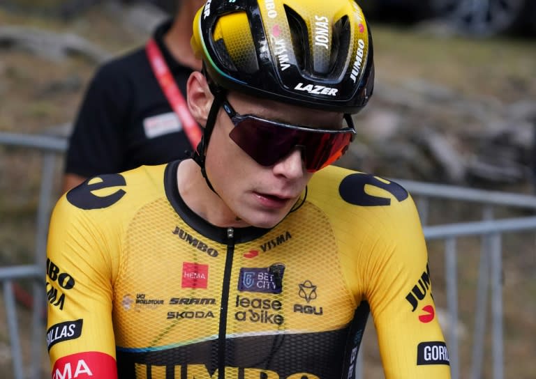 Le Danois Jonas Vingegaard, double vainqueur du Tour de France, lors de la Vuelta, le 5 septembre 2023 (CESAR MANSO)