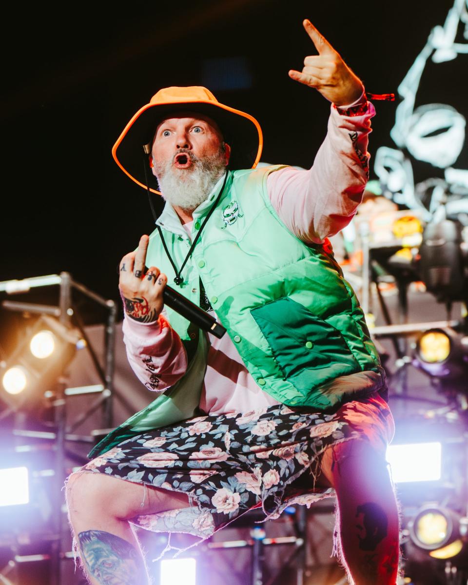 Fred Durst performs as part of Limp Bizkit's set on Day 2 at Welcome to Rockville at Daytona International Speedway on May 10, 2024.
