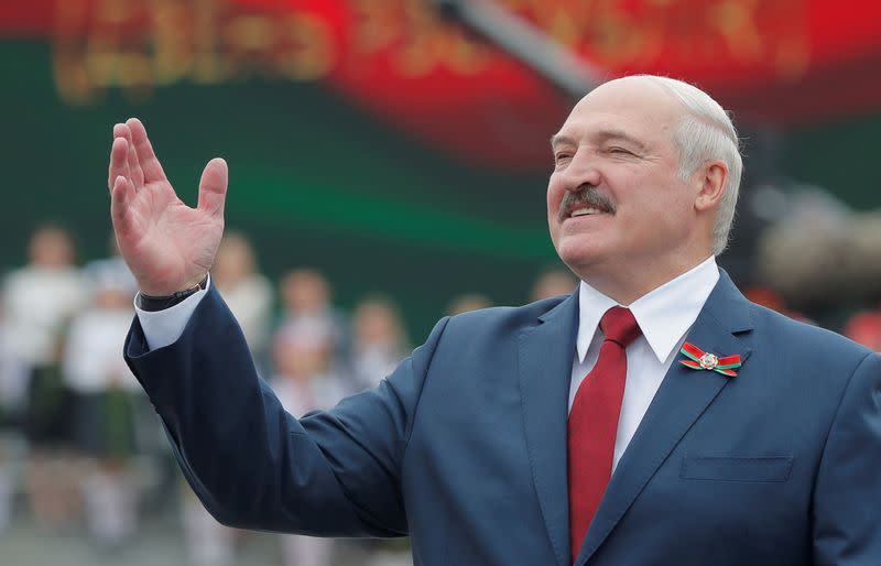 FILE PHOTO: Belarusian President Lukashenko takes part in celebrations of Independence Day in Minsk