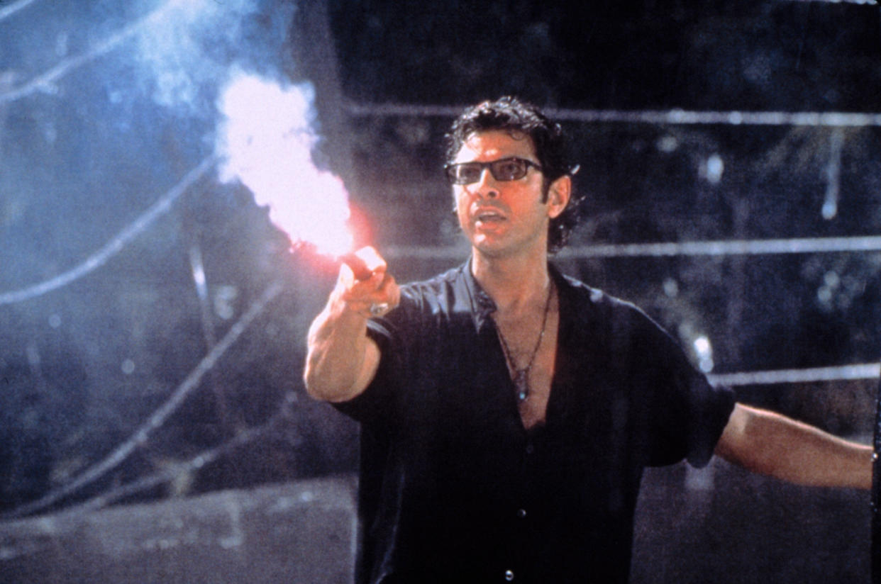 Jeff Goldblum as Ian Malcolm in the original Jurassic Park