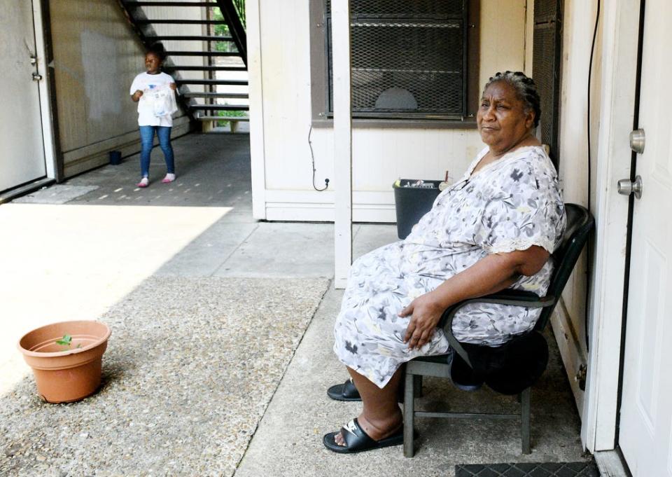 Mary Ann Murray lives in the Pines Apartments which has been given notice by the city that their water will be shut off at the end of May.