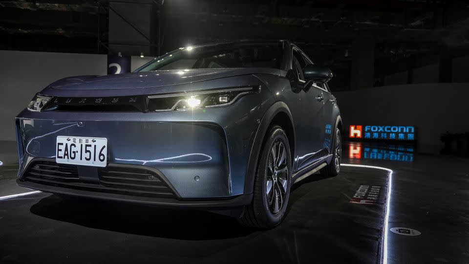 The Luxgen N7 EV at the 2023 edition of the Hon Hai Tech Day (HHTD2023) in Taipei, Taiwan, on October 18, 2023. - Walid Berrazeg/SOPA Images/Shutterstock