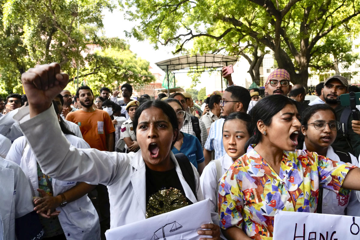 Protests are growing in India against the rape and murder of a doctor in a state hospital