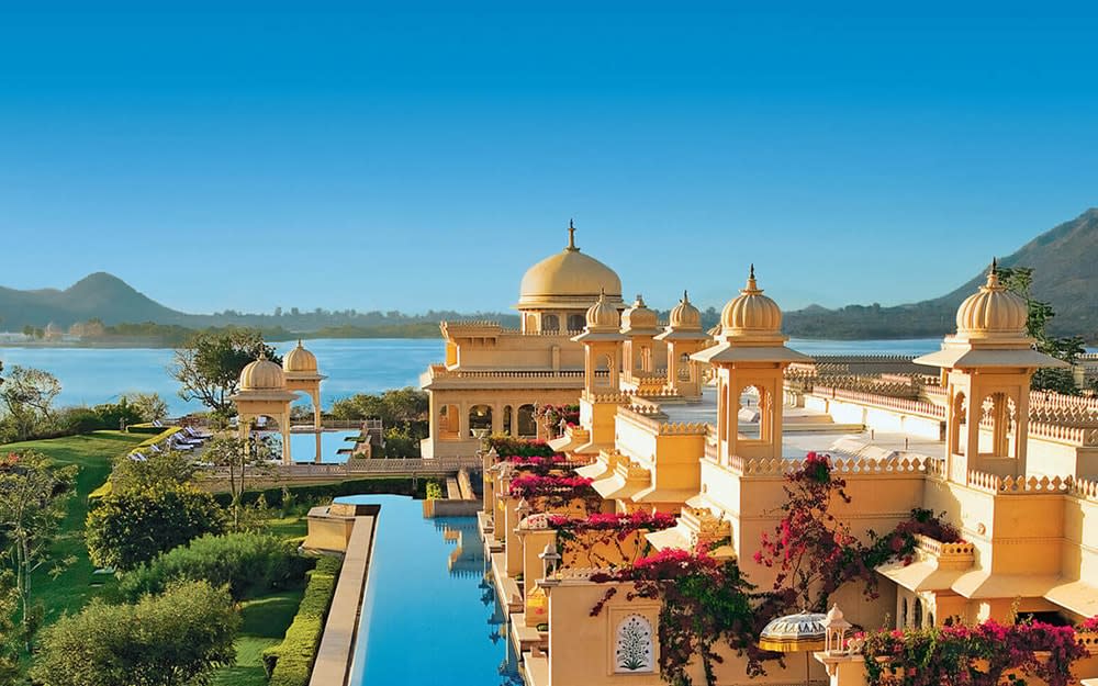 Rising like a golden mirage from the western shores of Lake Pichola, it's no wonder the Oberoi Udaivilas in Udaipur is a favourite among Telegraph Travel's readers