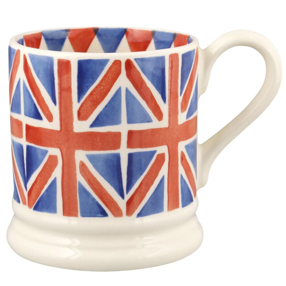 <p><a href="https://us.emmabridgewater.com/products/union-jack-1-2-pint-mug" rel="nofollow noopener" target="_blank" data-ylk="slk:Shop Now;elm:context_link;itc:0;sec:content-canvas" class="link ">Shop Now</a></p><p>Union Jack 1/2 Pint Mug</p><p>$28.70</p><p>emmabridgewater.com</p>