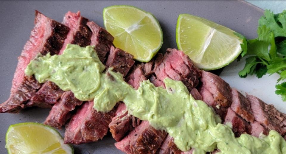 <p>Casual Foodist</p><p><strong>Get the recipe: <a href="https://casualfoodist.com/grilled-skirt-steak-with-avocado-lime-crema/" rel="nofollow noopener" target="_blank" data-ylk="slk:Grilled Skirt Steak With Avocado Crema;elm:context_link;itc:0;sec:content-canvas" class="link ">Grilled Skirt Steak With Avocado Crema</a></strong></p><p><strong>Related: <a href="https://parade.com/842142/kristamarshall/bbq-ground-beef-sandwiches/" rel="nofollow noopener" target="_blank" data-ylk="slk:BBQ Ground Beef Sandwiches;elm:context_link;itc:0;sec:content-canvas" class="link ">BBQ Ground Beef Sandwiches</a></strong></p>