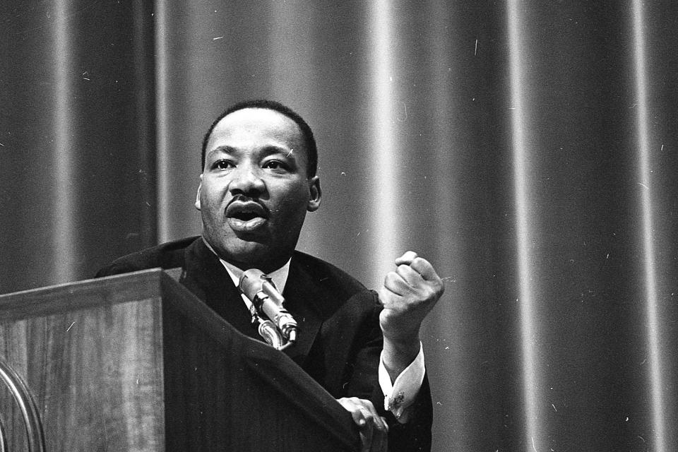 Dr. Martin Luther King Jr. spoke to the Michigan State University student body on Feb. 11, 1965, on civil rights, social justice and voter registration in Selma, Alabama.