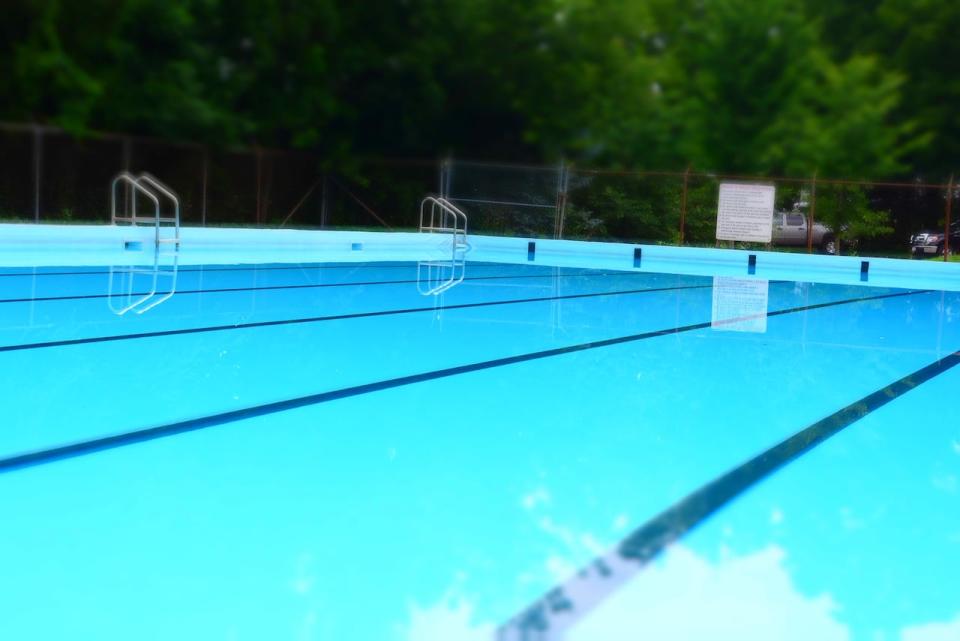 A stock image of the Lions Pool in Woodstock, Ont., that the city closed in summer 2023 because of tears in the pool's liner. Plans to build a new outdoor pool were scrapped in March due to budget constraints. 