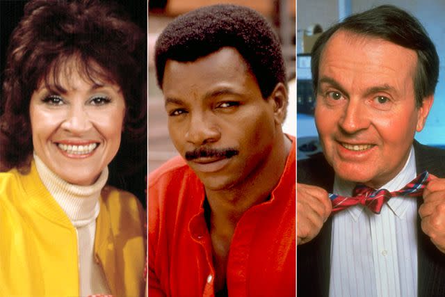 <p>Everett Collection (2); Mario Ruiz/Getty Images</p> Chita Rivera, Carl Weathers, and Charles Osgood
