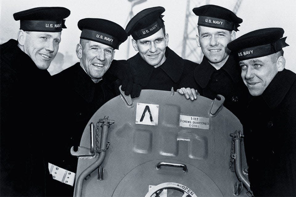 The five Sullivan brothers in a period photo
