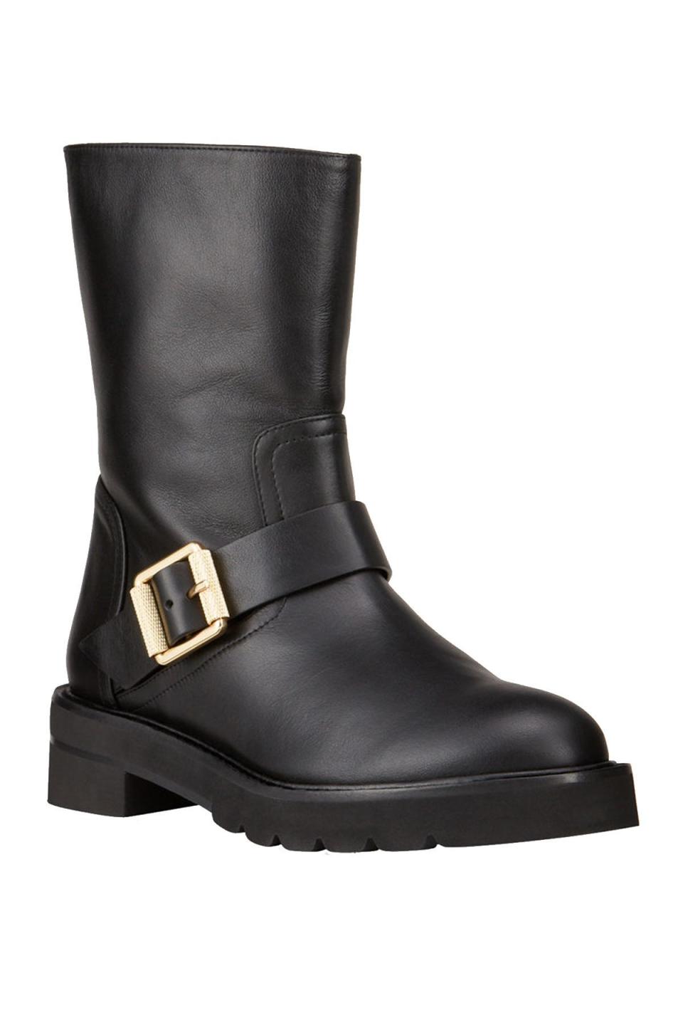 Ryder Calfskin Moto Biker Booties