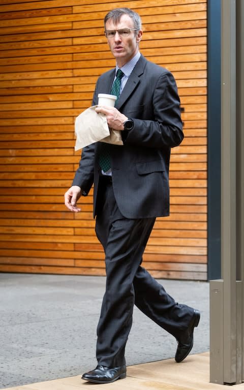 Robert Clegg arriving at East London Employment Tribunal, where he faced accusations of sexual harassment - Credit: Paul Davey/SWNS